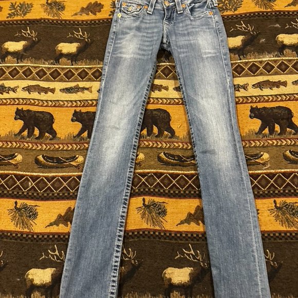 Mint condition girls True Religion Jeans sz 24 - Picture 2 of 5